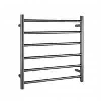 Aqua Round Heated Towel Rail Gun Metal Series